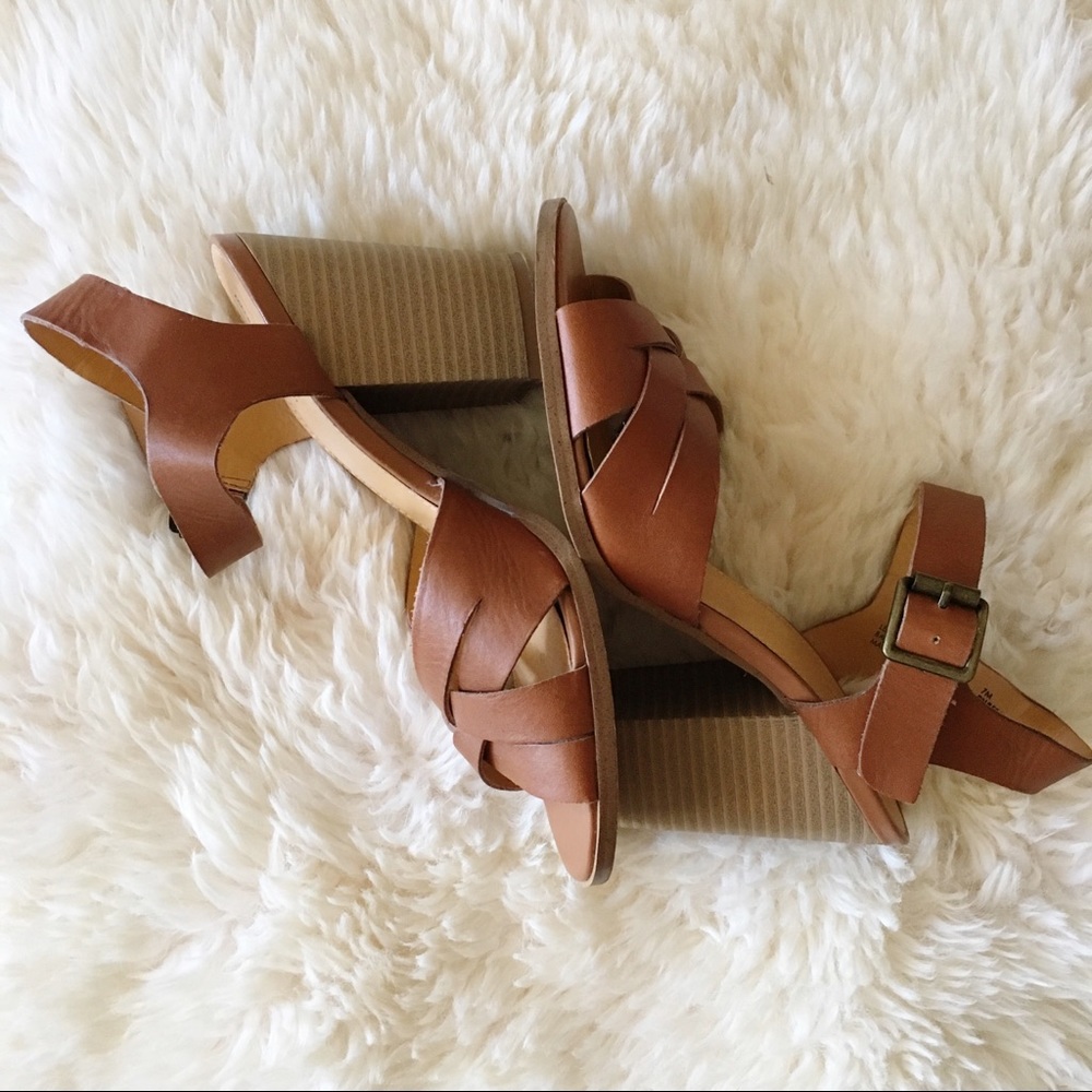 Block Heel Cognac Pumps - 7.5